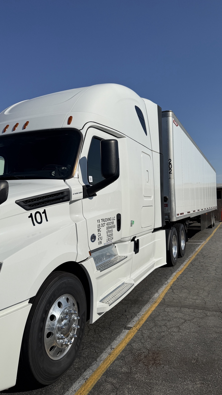 YX Trucking LLC Truck 101 with Trailer 202